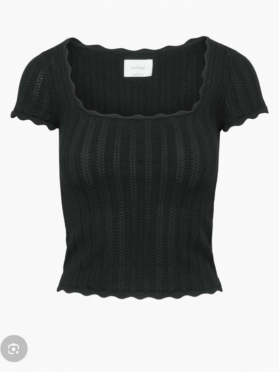 Wilfred Tops - Wilfred Black parcel Square-Neck Short Sleeve Top